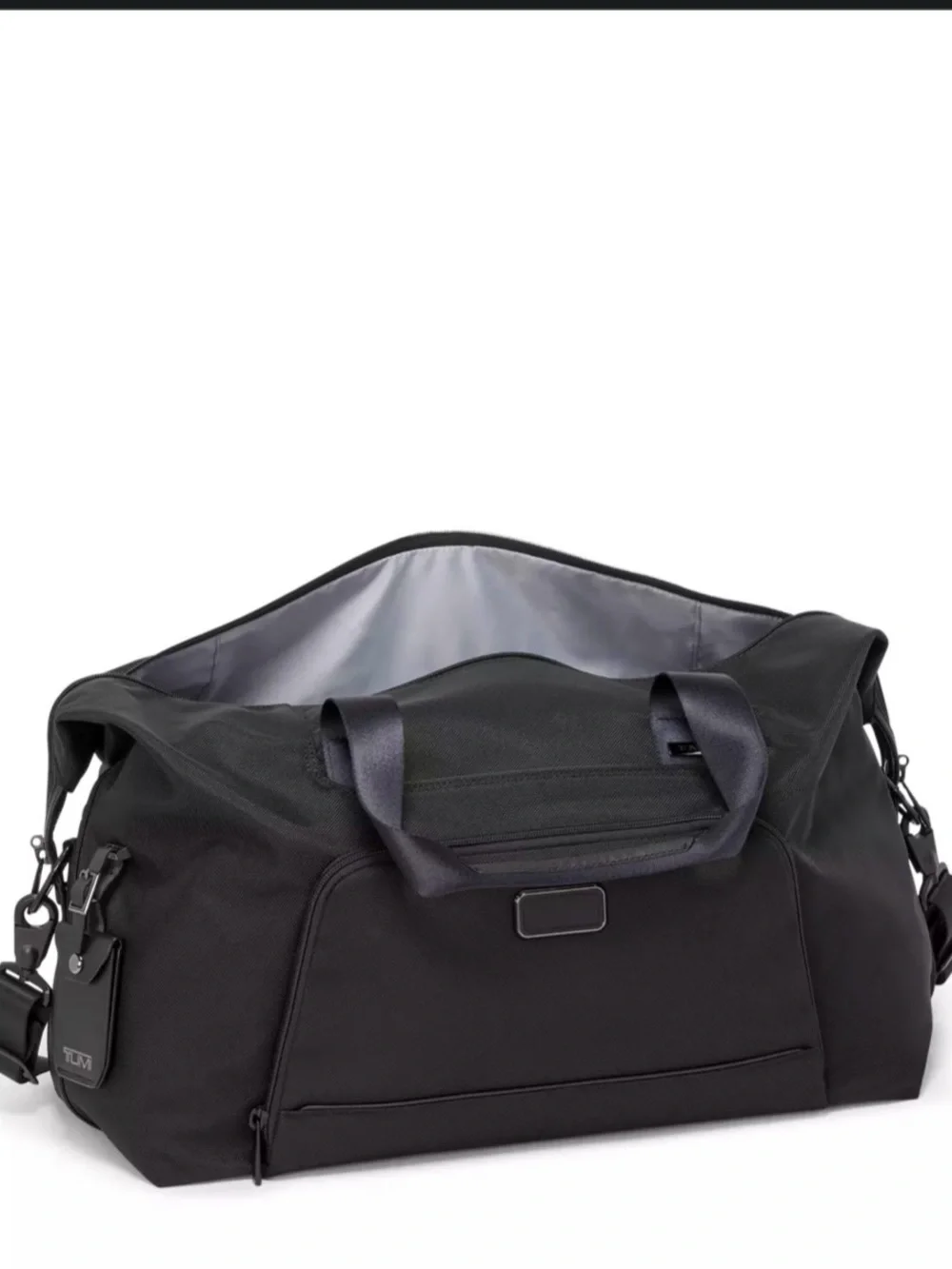 Tumi Black Men’s Duffel Bag with Silver Interior